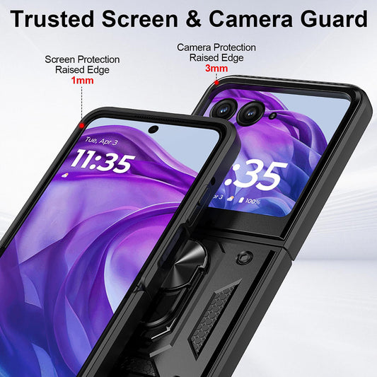 Coque pour Motorola Razr 60 Ultra, Techsuit, CamShield, Noire