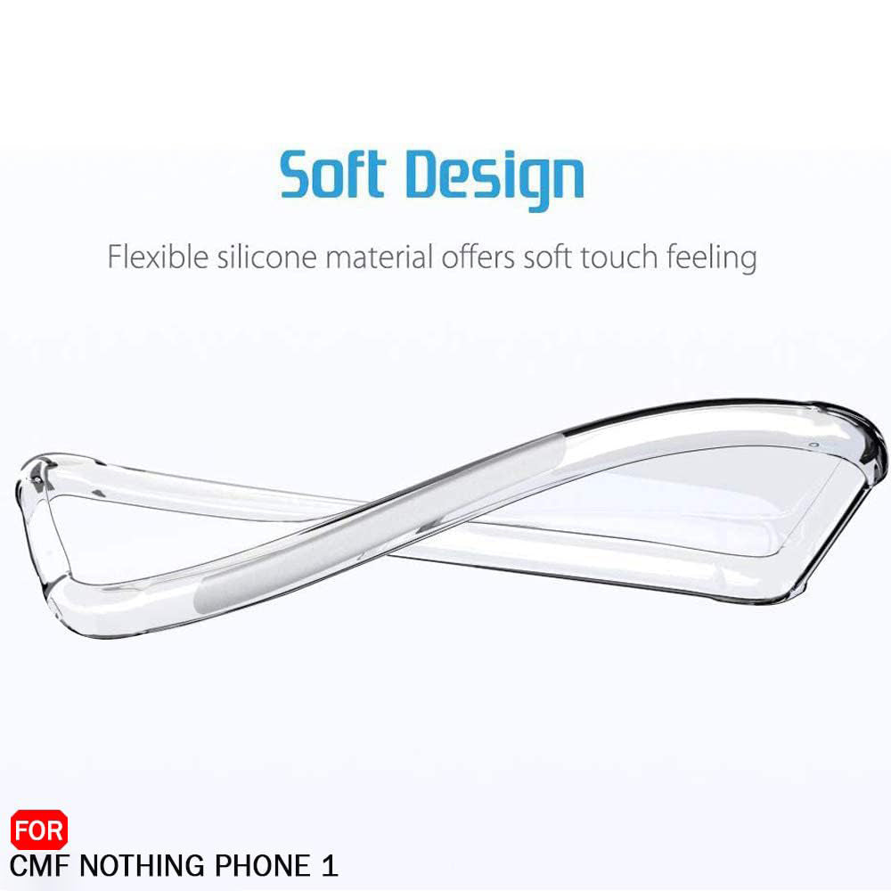 Coque pour Nothing CMF Phone 1, Techsuit, Antichoc Claire, Transparente