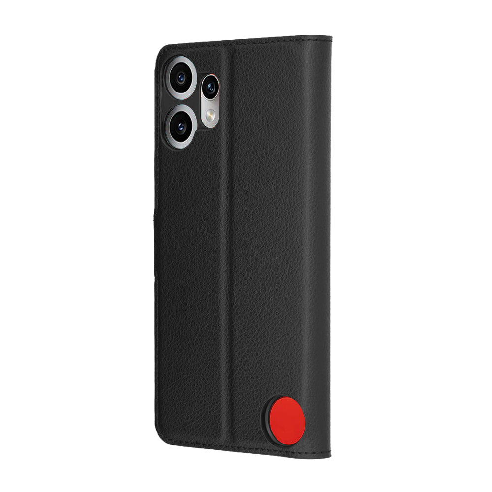 Coque pour Nothing CMF Phone 2 Pro, Techsuit, Folio en cuir, Noire