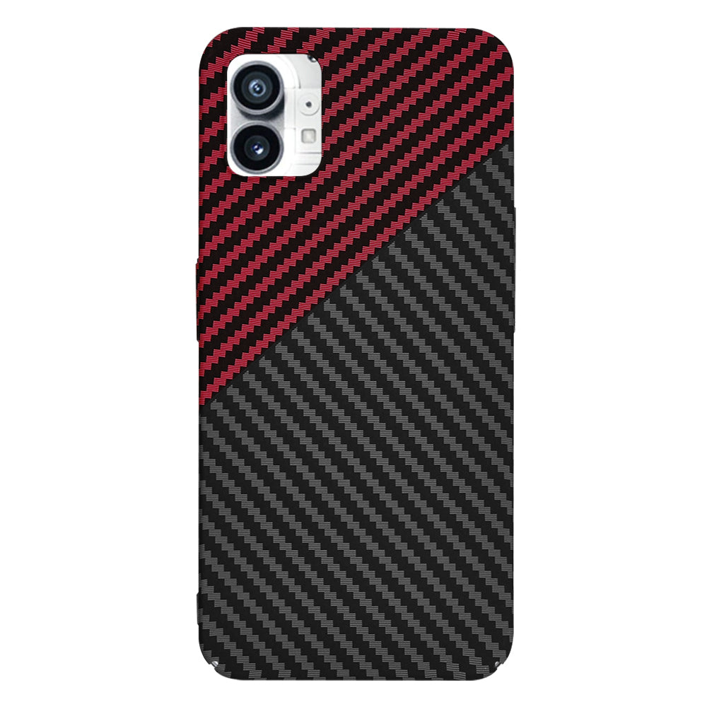 Coque pour Nothing Phone (1), Techsuit, Carbonite FiberShell, Noire Rouge