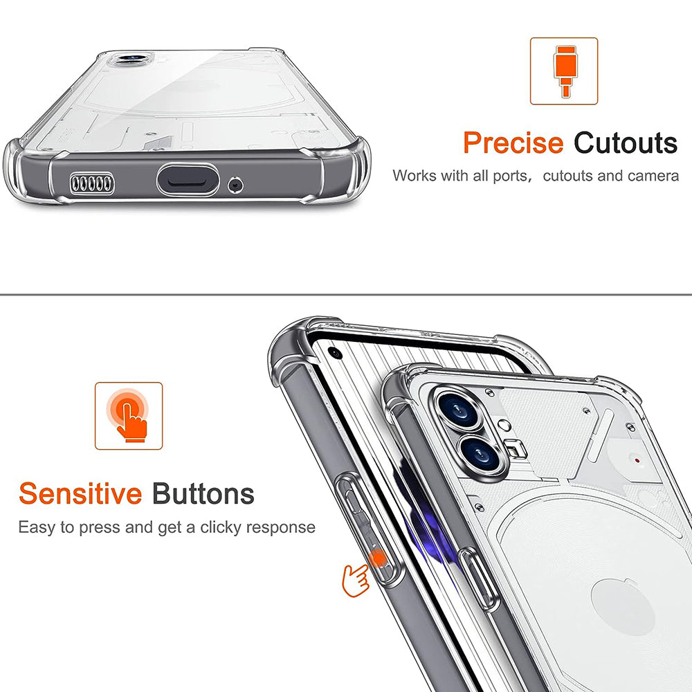 Coque pour Nothing Phone (1), Techsuit, Antichoc Claire, Transparente
