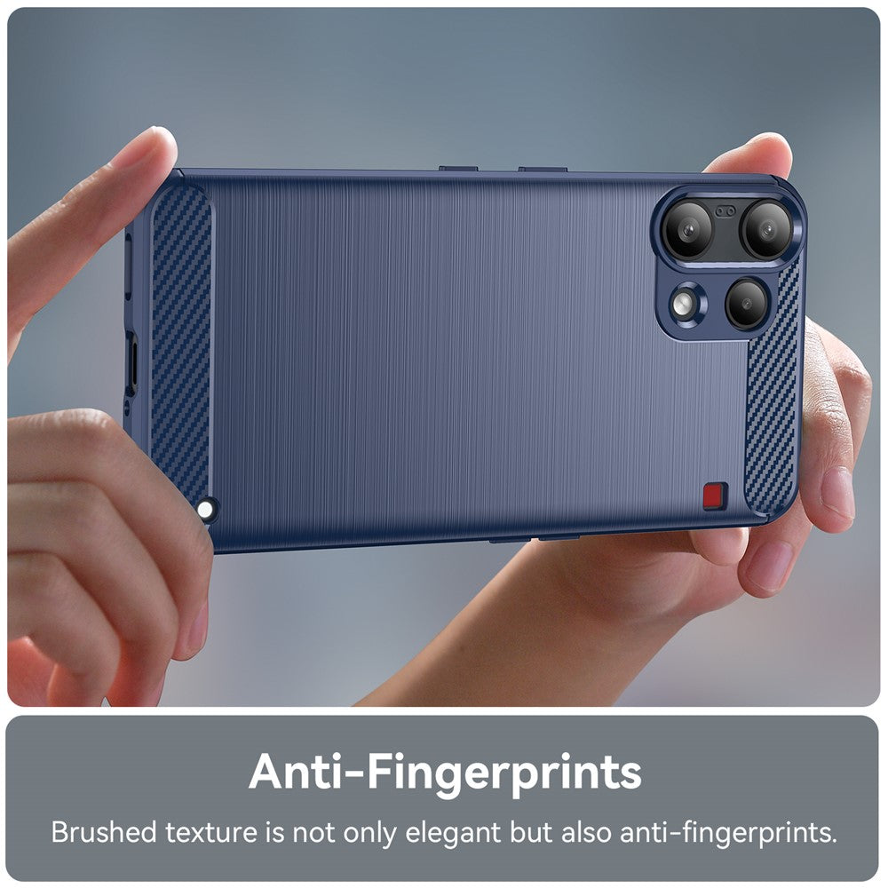 Hülle für Nothing Phone (3a) Lite, Techsuit, Carbon, Blau