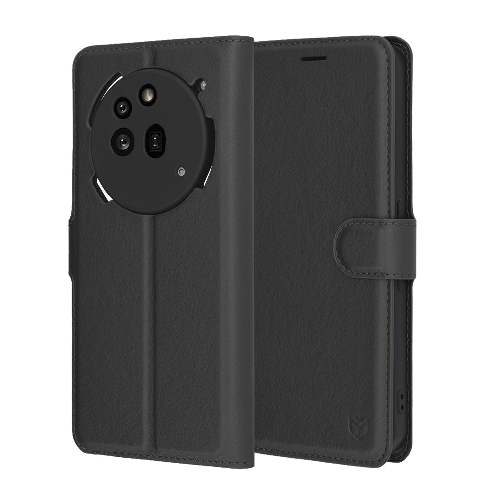 Coque pour Nothing Phone (3a) Pro, Techsuit, Leather Folio, Noire