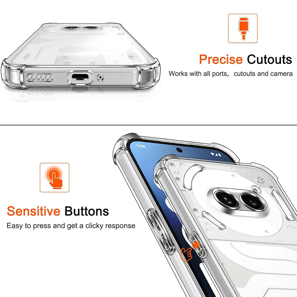 Coque pour Nothing Phone (3a), Techsuit, Anti-choc Claire, Transparente