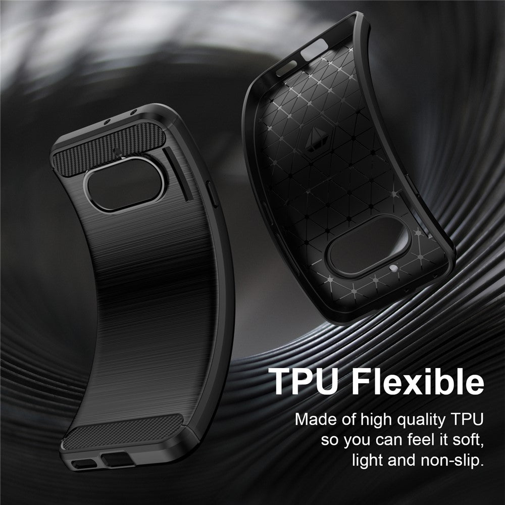 Hülle für Nothing Phone (4a), Techsuit, Carbon, Schwarz