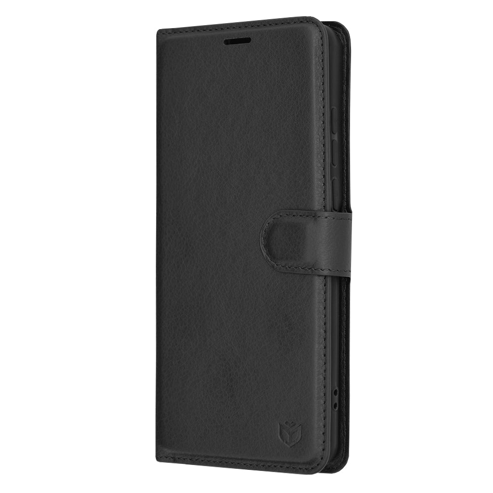 Coque pour OnePlus 12, Techsuit, Leather Folio, Noire