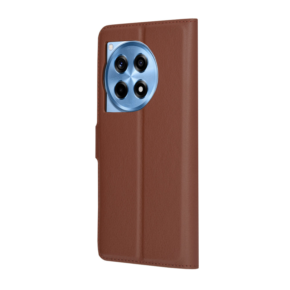 Coque pour OnePlus 12R, Techsuit, Leather Folio, Marron