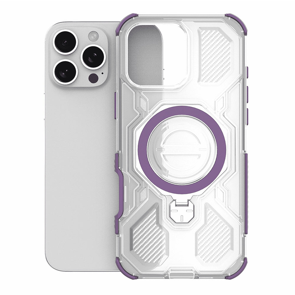 Hülle für OnePlus 15, Techsuit, Carbon Shield Pro, Lila