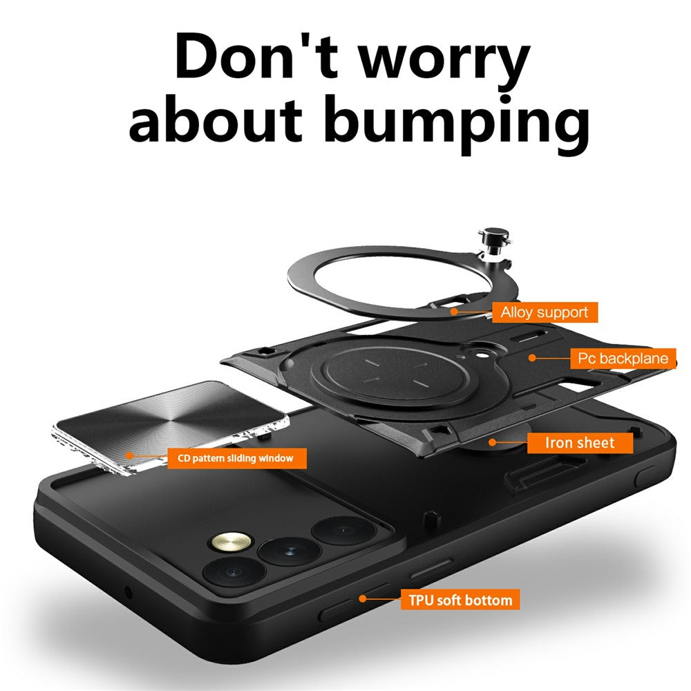 Housse pour OnePlus 15R, Techsuit, CamGuard Pro, Noire