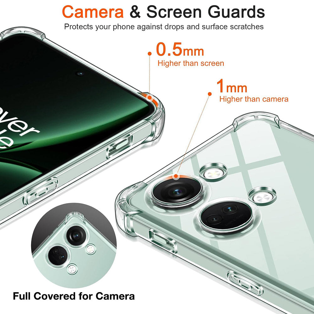 Coque pour OnePlus Nord 3, Techsuit, Anti-choc Claire, Transparente