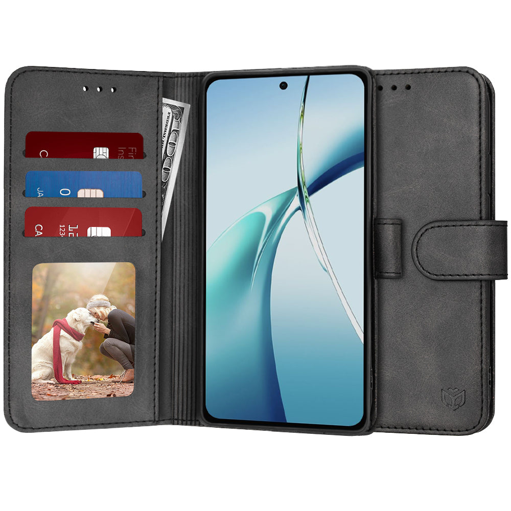 Coque pour OnePlus Nord CE4 Lite, Techsuit, Diary Book, Noire