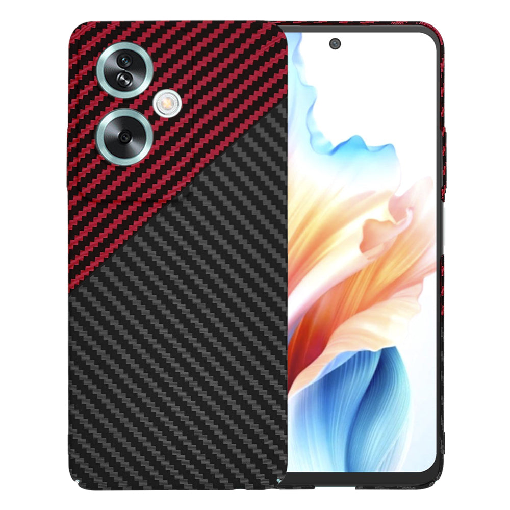 Coque pour OnePlus Nord N30 SE / Oppo A79, Techsuit, Carbonite FiberShell, Noir Rouge