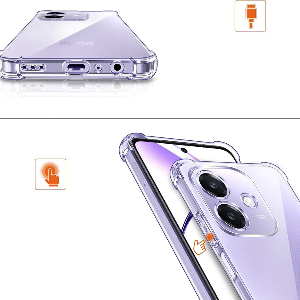 Coque pour Oppo A3 4G, Techsuit, Anti-choc Claire, Transparente