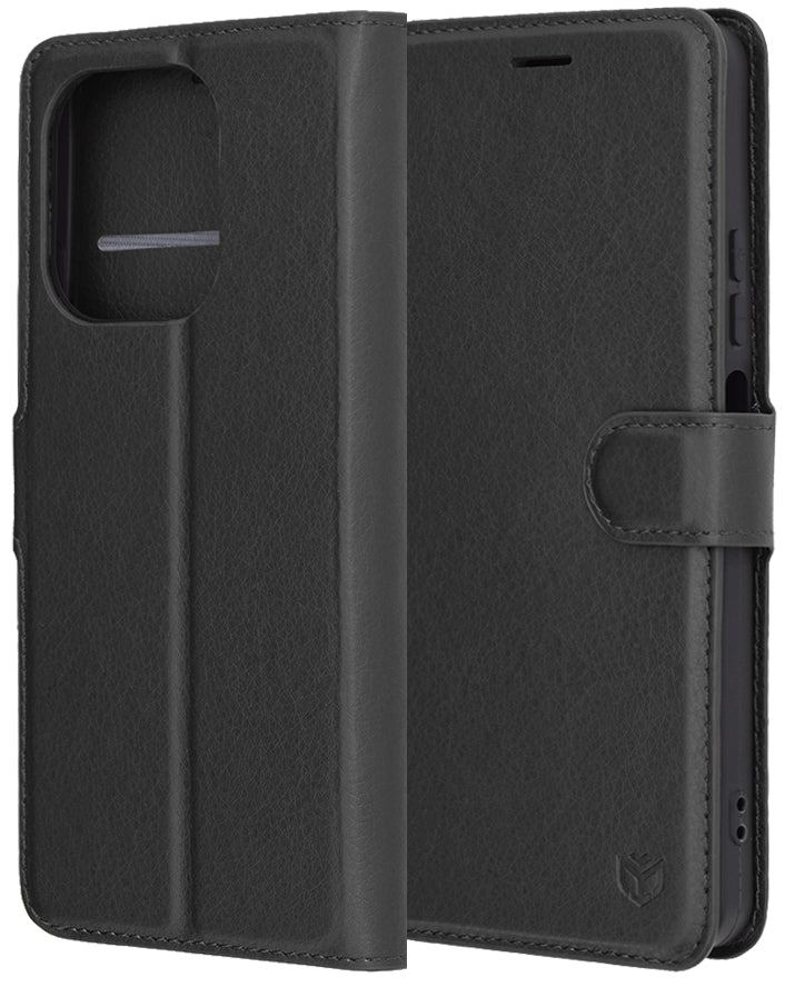 Coque pour Oppo A5 Pro 4G / A5 Pro, Techsuit, Folio en cuir, Noire