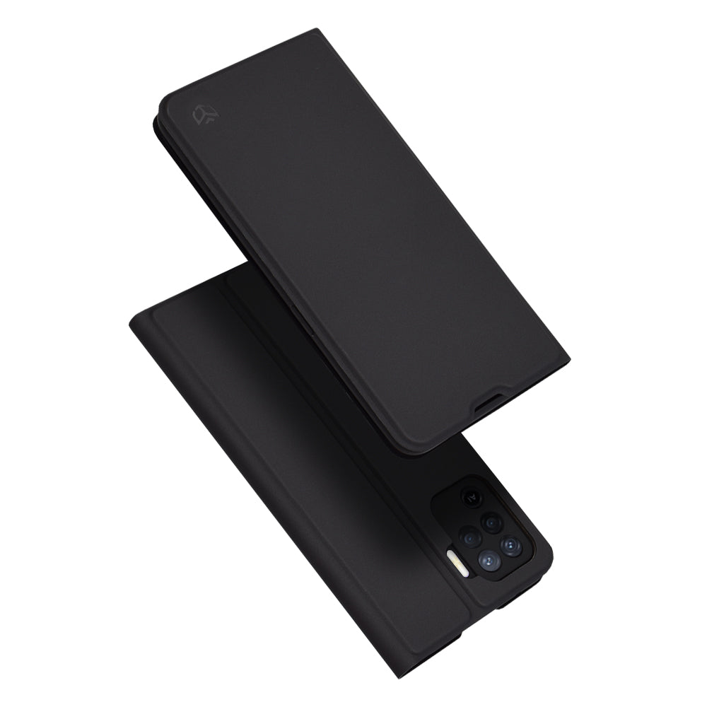 Coque pour Oppo A94 / Reno5 Lite, Techsuit, Magskin Book, Noire