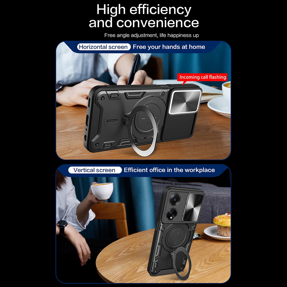 Coque pour Oppo A98, Techsuit, CamGuard Pro, Noire