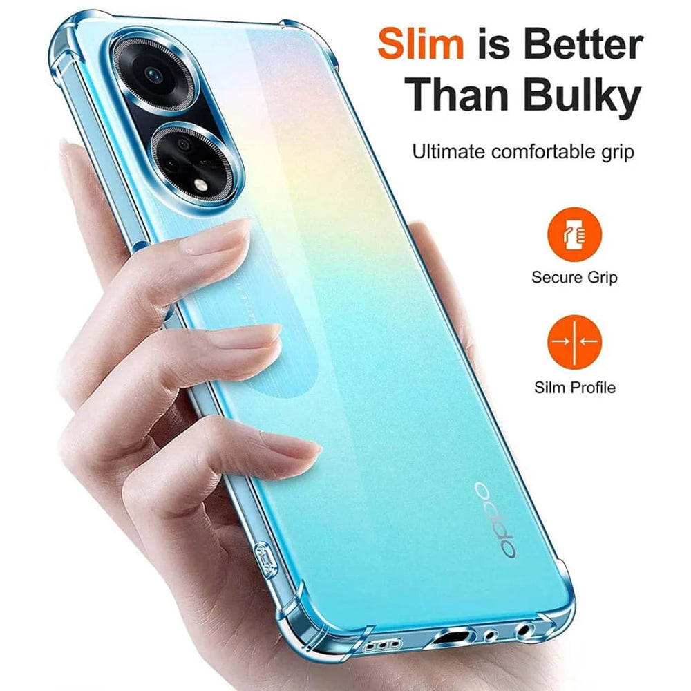 Coque pour Oppo A98, Techsuit, Antichoc Claire, Transparente