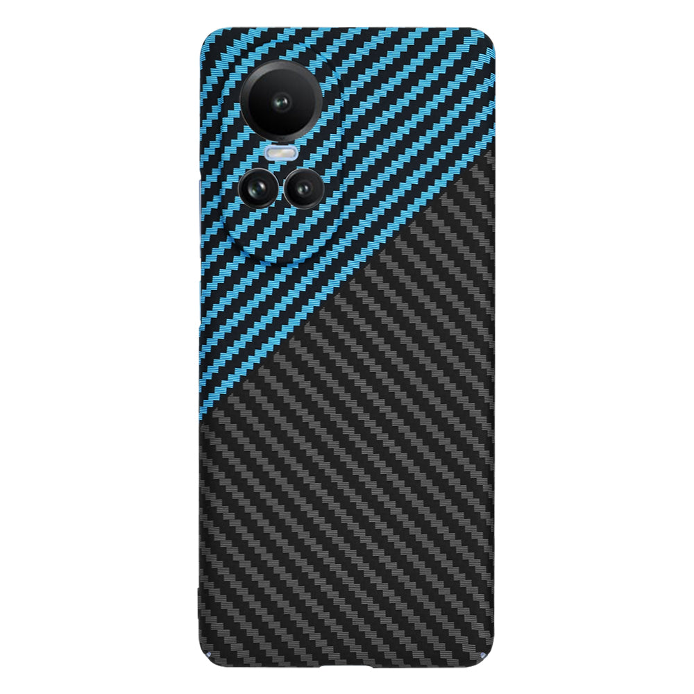 Coque pour Oppo Reno10 / Reno10 Pro, Techsuit, Carbonite FiberShell, Noir Bleu