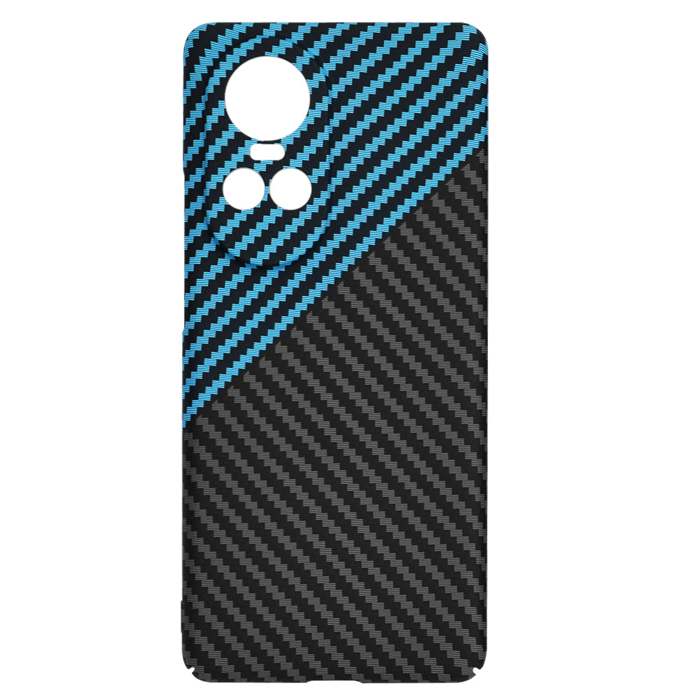 Coque pour Oppo Reno10 / Reno10 Pro, Techsuit, Carbonite FiberShell, Noir Bleu