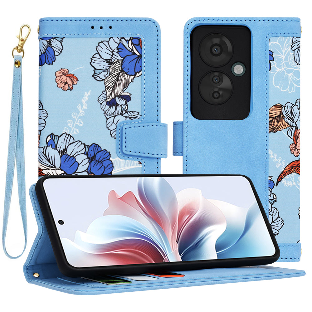 Coque pour Oppo Reno11 F, Techsuit, FlipCraft, Bleu
