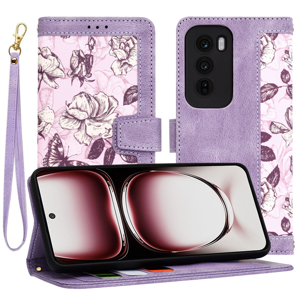 Coque pour Oppo Reno12 Pro, Techsuit, FlipCraft, Violet