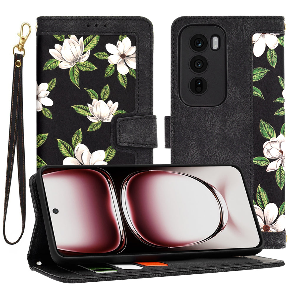 Coque pour Oppo Reno12 Pro, Techsuit, FlipCraft, Noire