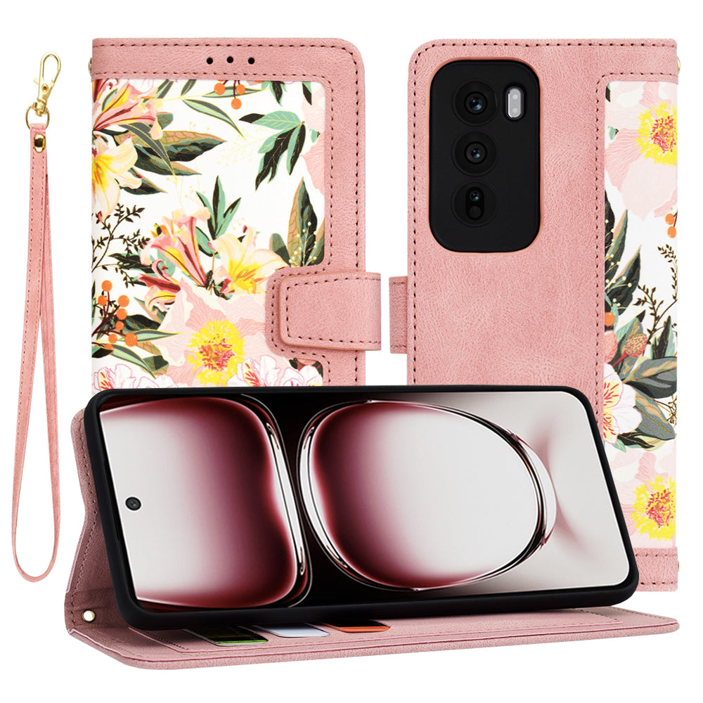 Coque pour Oppo Reno12 Pro, Techsuit, FlipCraft, Rose