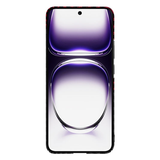 Coque pour Oppo Reno12, Techsuit, Carbonite FiberShell, Noir Rouge