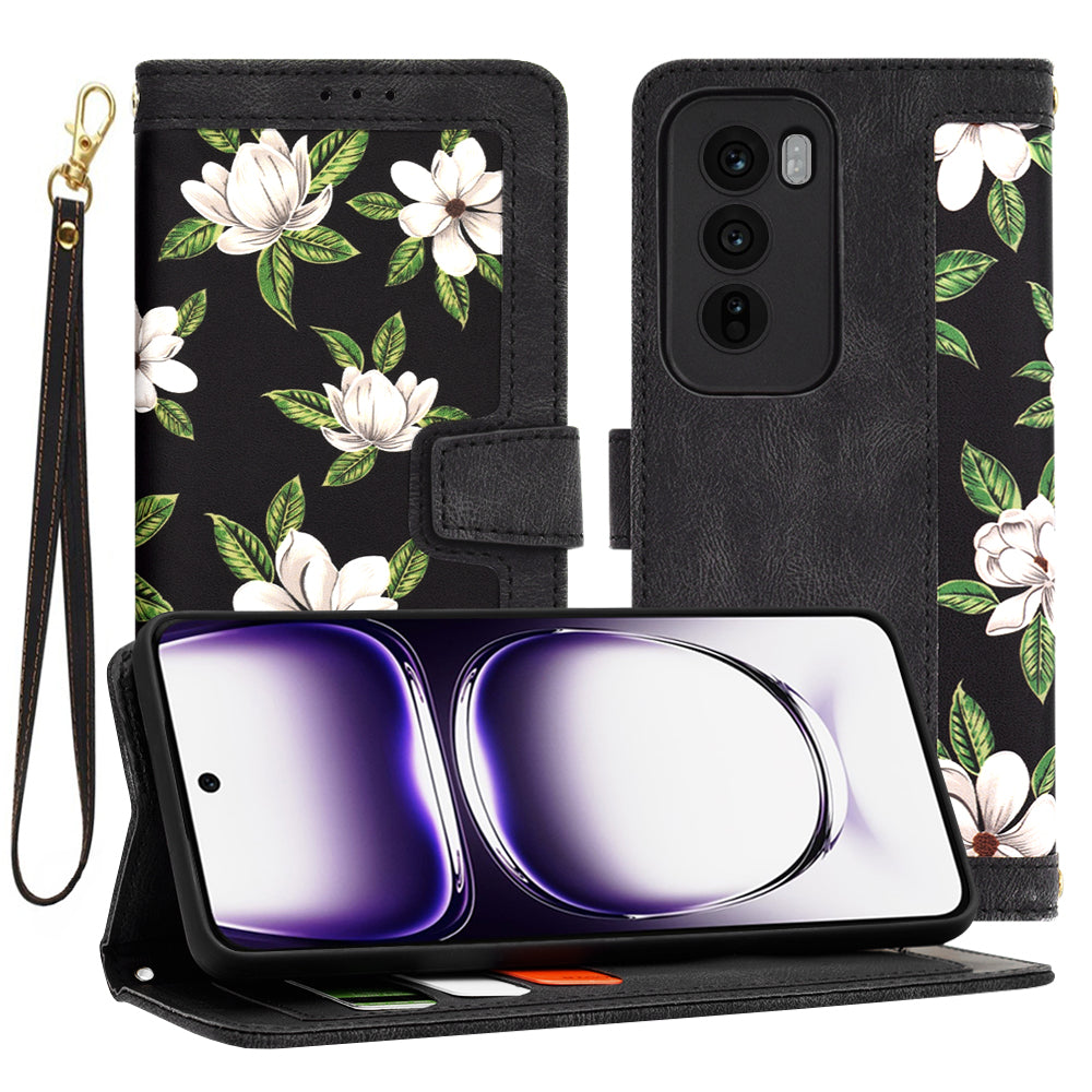 Coque pour Oppo Reno12, Techsuit, FlipCraft, Noire