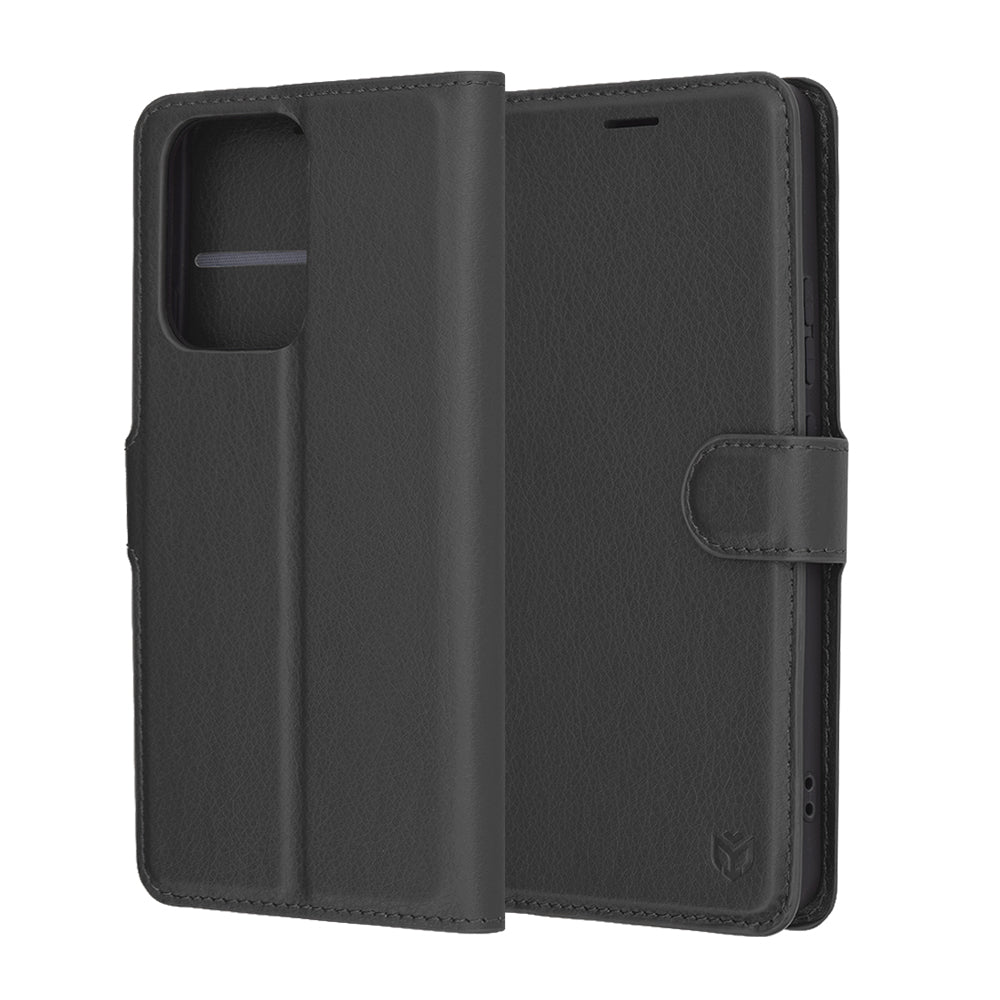 Coque pour Oppo Reno13 FS 5G / Reno13 F 4G / Reno13 F, Techsuit, Folio en cuir, Noir