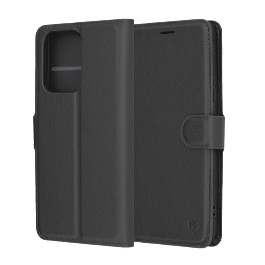 Coque pour Oppo Reno13 FS 5G / Reno13 F 4G / Reno13 F, Techsuit, Folio en cuir, Noir