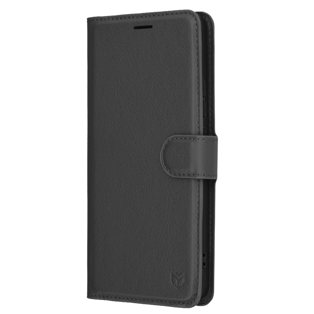 Coque pour Oppo Reno13 FS 5G / Reno13 F 4G / Reno13 F, Techsuit, Folio en cuir, Noir