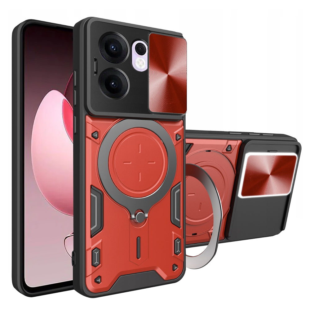 Coque pour Oppo Reno13 FS 5G / Reno13 F 4G / Reno13 F, Techsuit, CamGuard Pro, Rouge