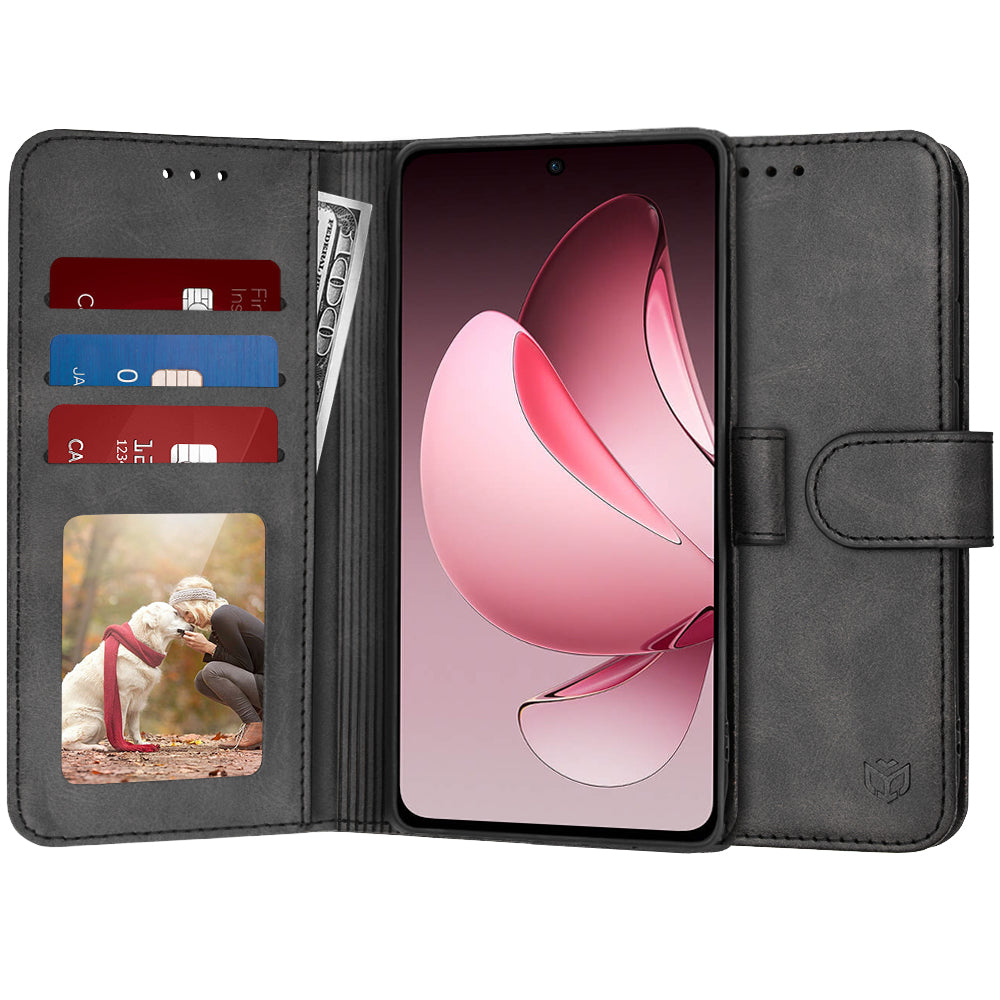 Coque pour Oppo Reno13 FS 5G / Reno13 F 4G / Reno13 F, Techsuit, Diary Book, Noire