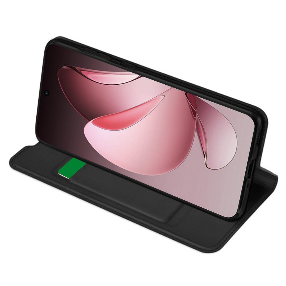 Coque pour Oppo Reno13 FS 5G / Reno13 F 4G / Reno13 F, Techsuit, Magskin Book, Noire