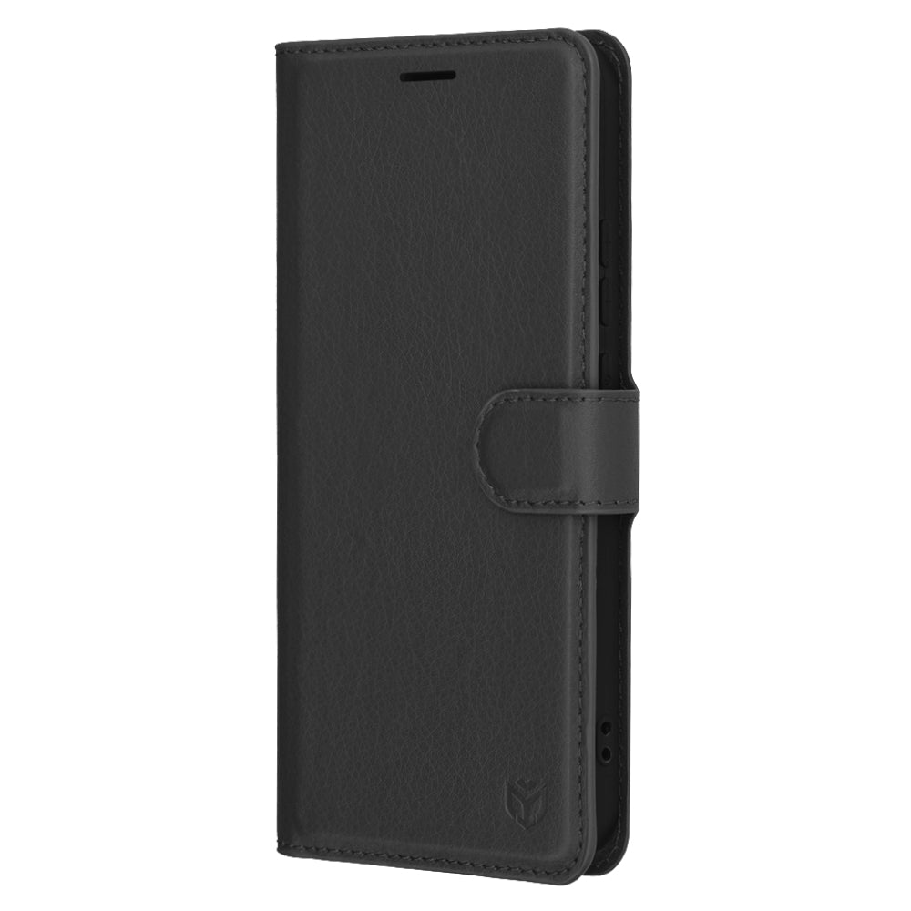 Coque pour Oppo Reno13, Techsuit, Leather Folio, Noire