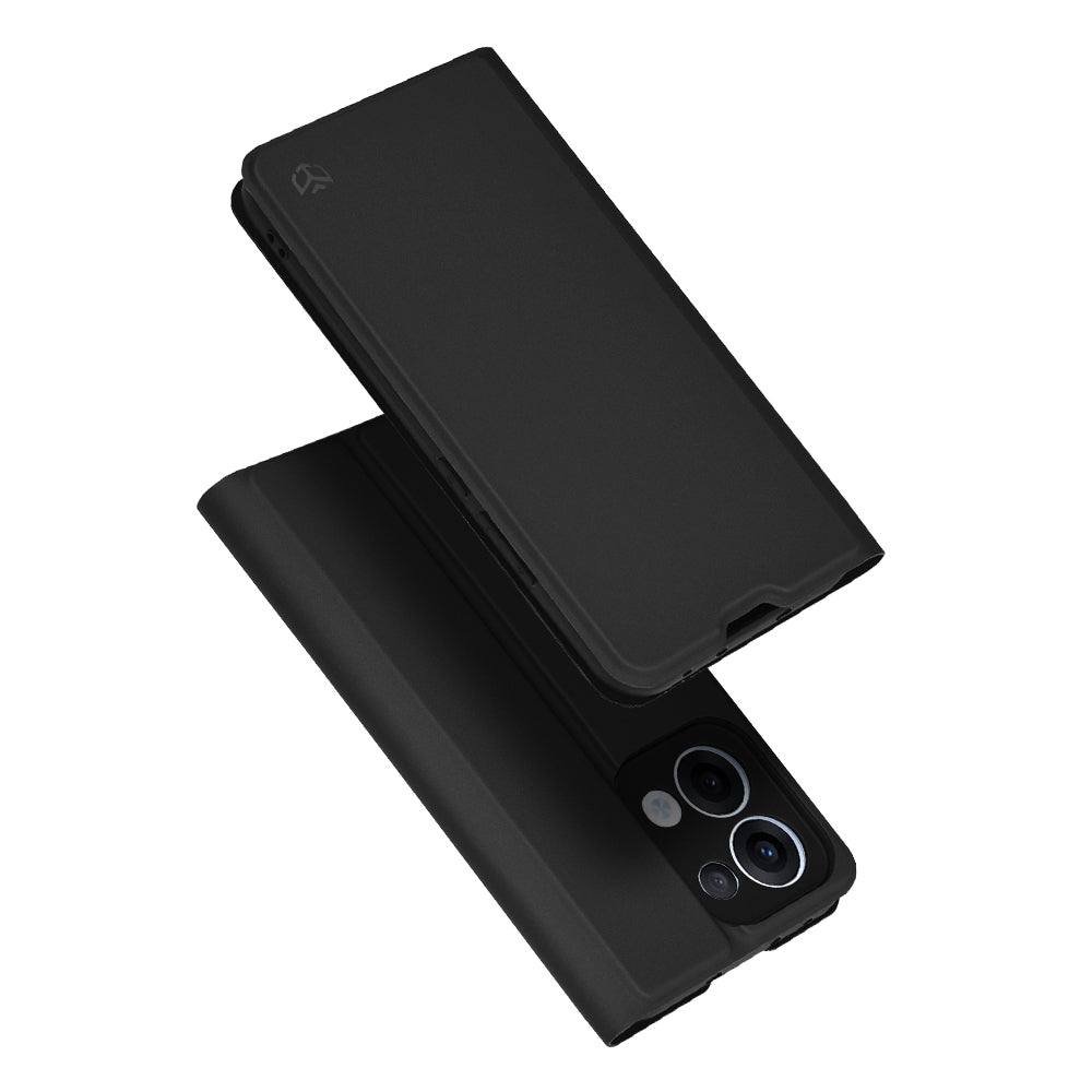 Coque pour Oppo Reno13, Techsuit, Magskin Book, Noire
