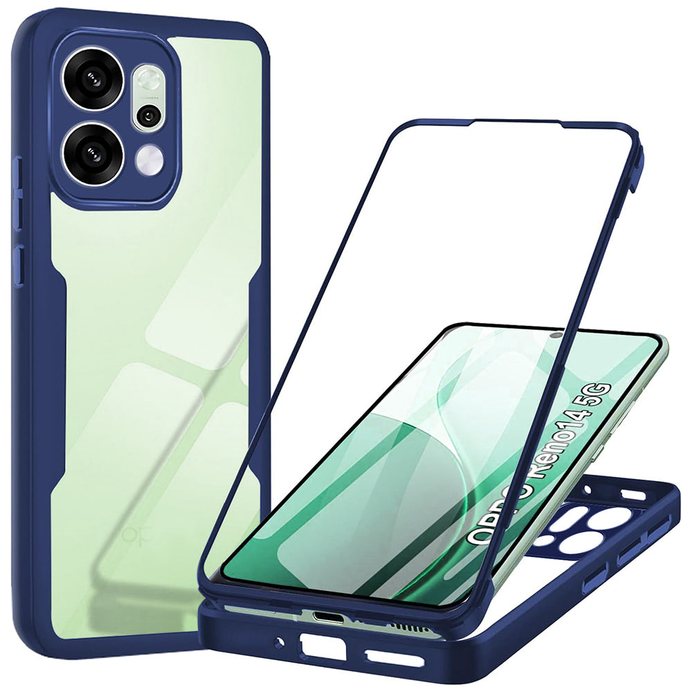Étui pour Oppo Reno14, Techsuit, ColorVerse 360, Bleu