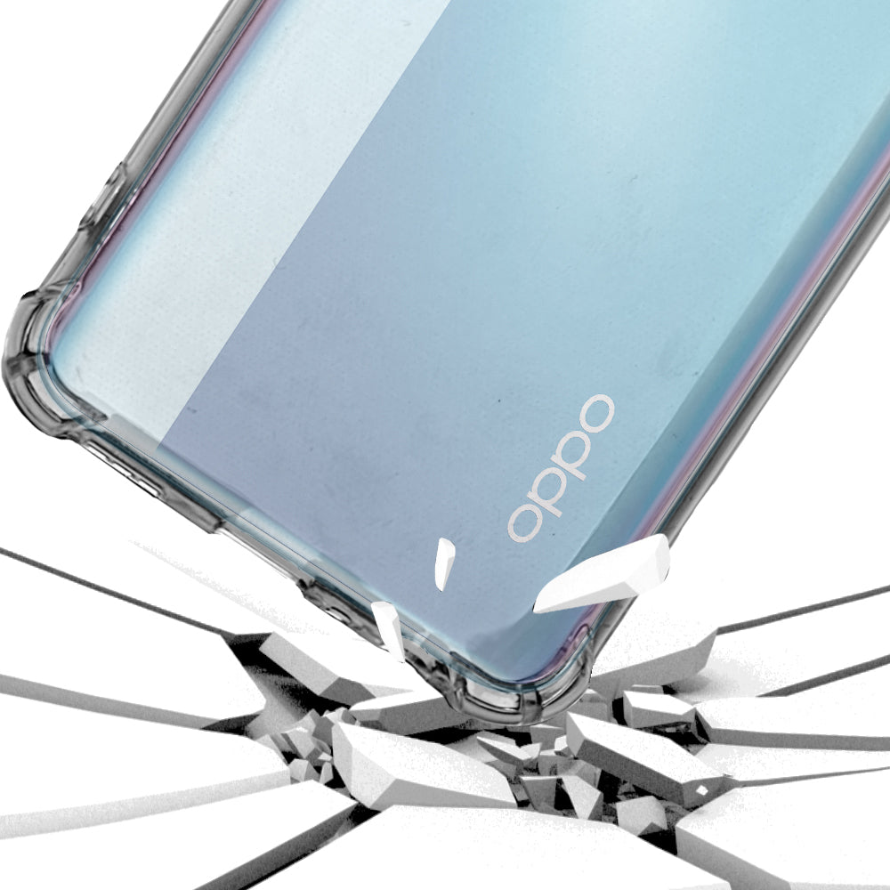 Coque pour Oppo Reno4 Lite, Techsuit, Anti-choc Claire, Transparente