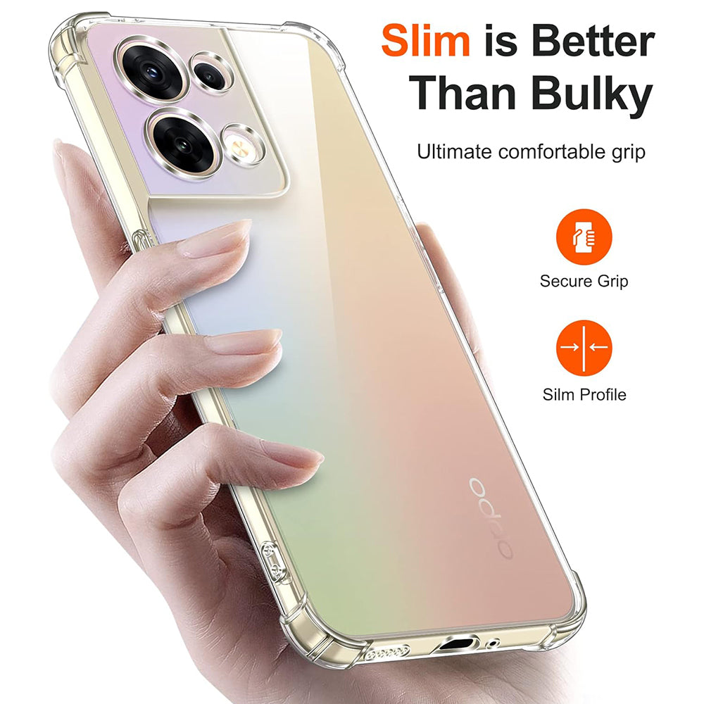 Coque pour Oppo Reno8, Techsuit, Antichoc Claire, Transparente