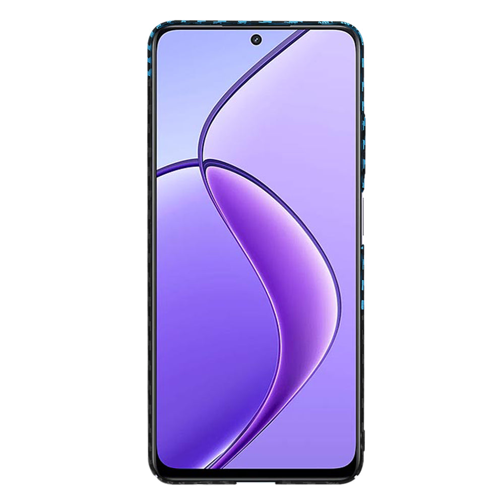 Coque pour Realme 12x / 12, Techsuit, Carbonite FiberShell, Noir Bleu