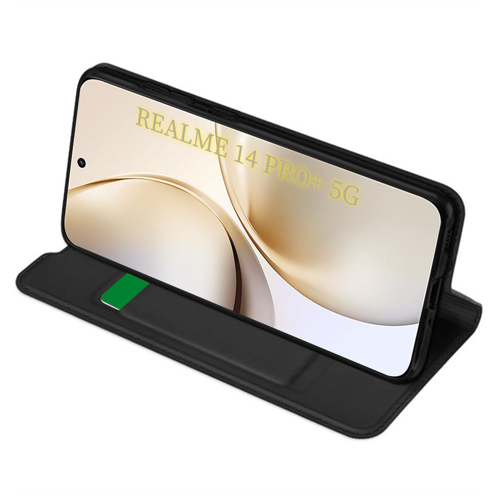 Coque pour Realme 14 Pro+, Techsuit, Magskin Book, Noire