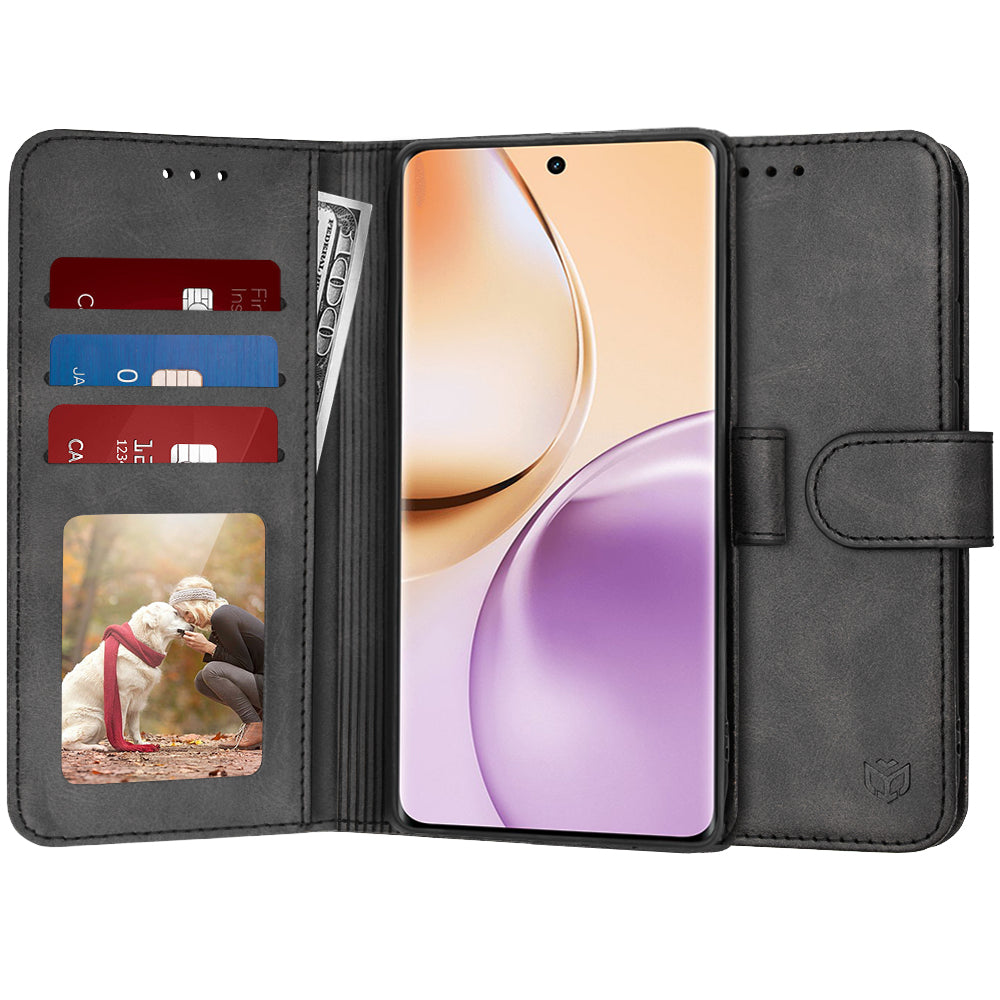 Coque pour Realme 14 Pro, Techsuit, Diary Book, Noire