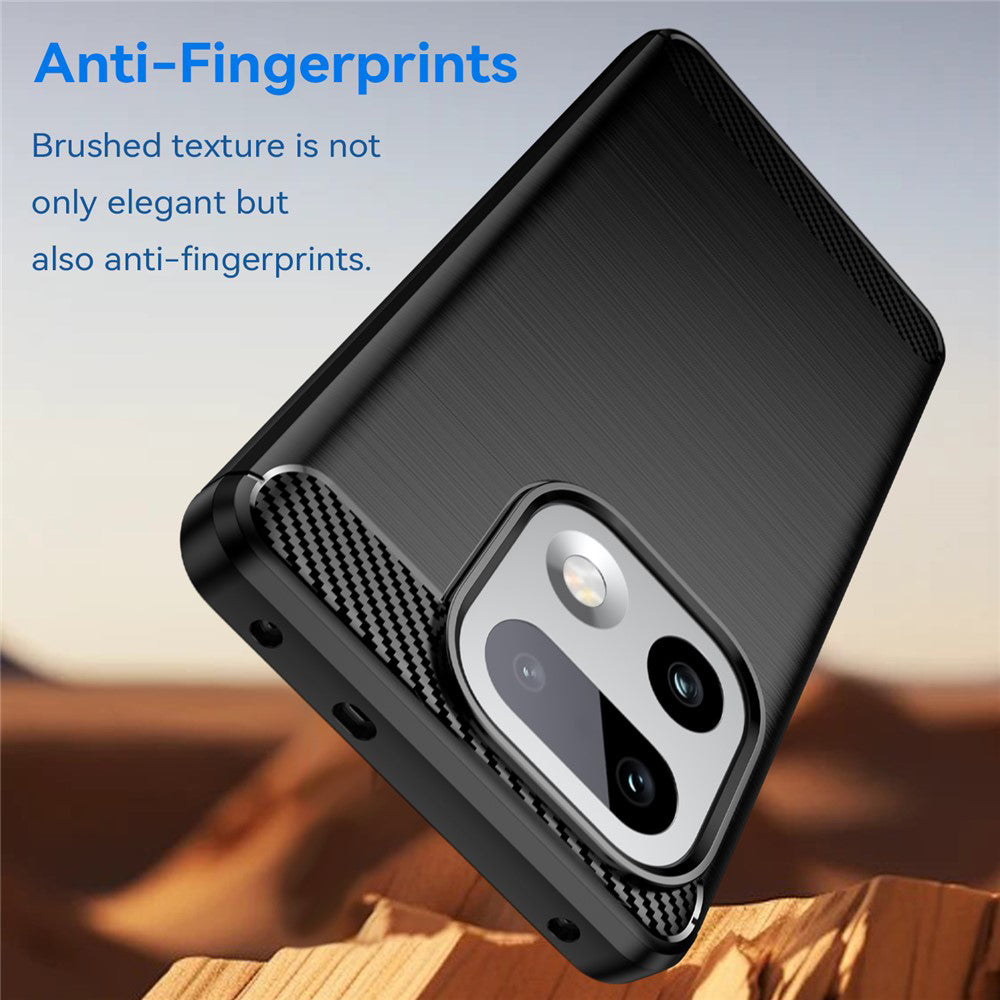 Housse pour Realme 16 Pro+, Techsuit, Carbone, Noire