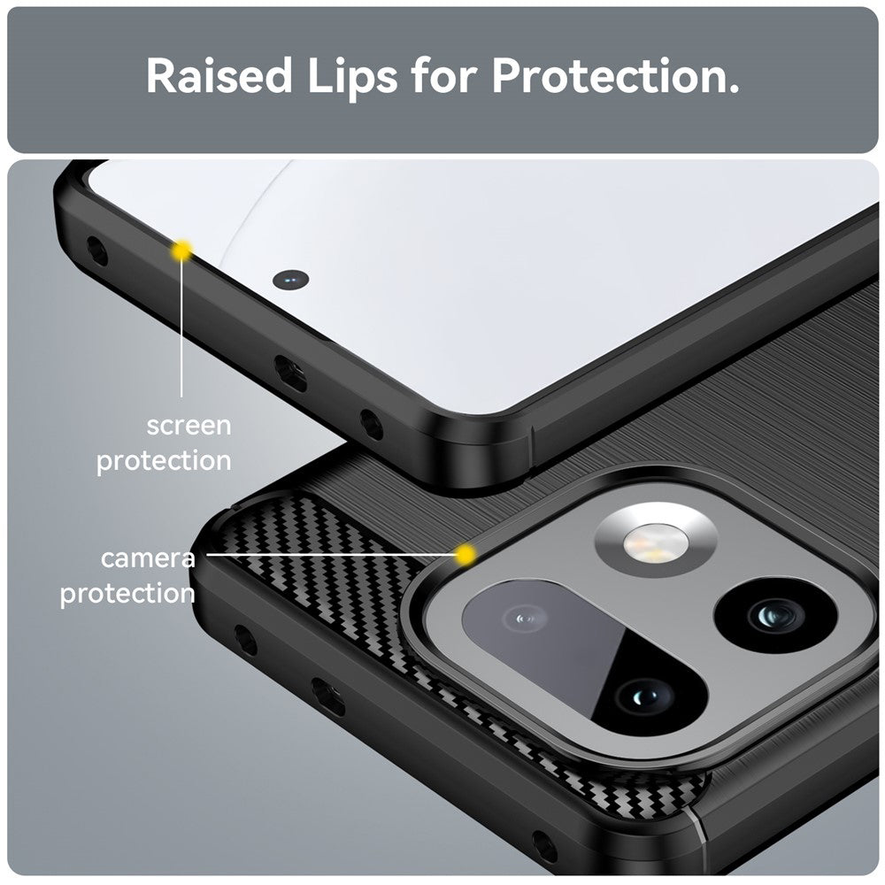 Housse pour Realme 16 Pro+, Techsuit, Carbone, Noire