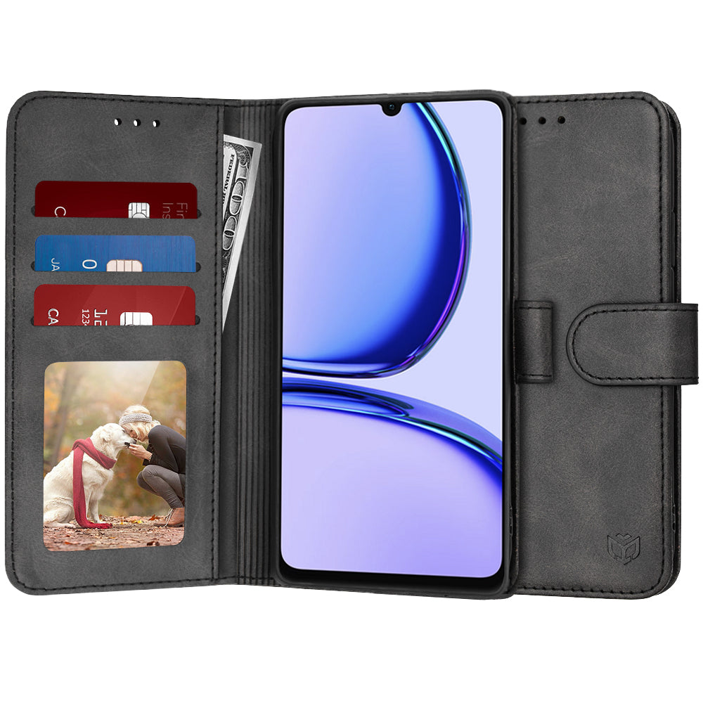 Coque pour Realme C53, Techsuit, Diary Book, Noire