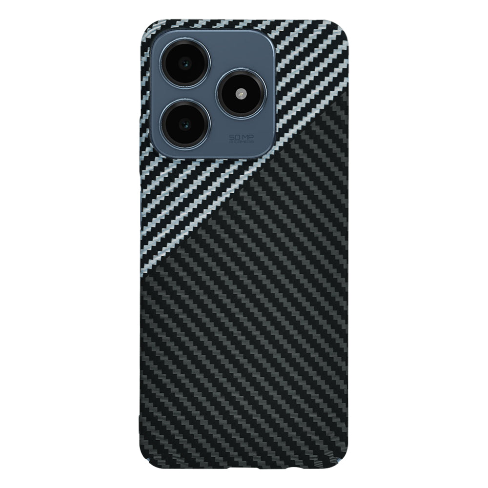 Coque pour Realme C63 / C61, Techsuit, Carbonite FiberShell, Noir Gris