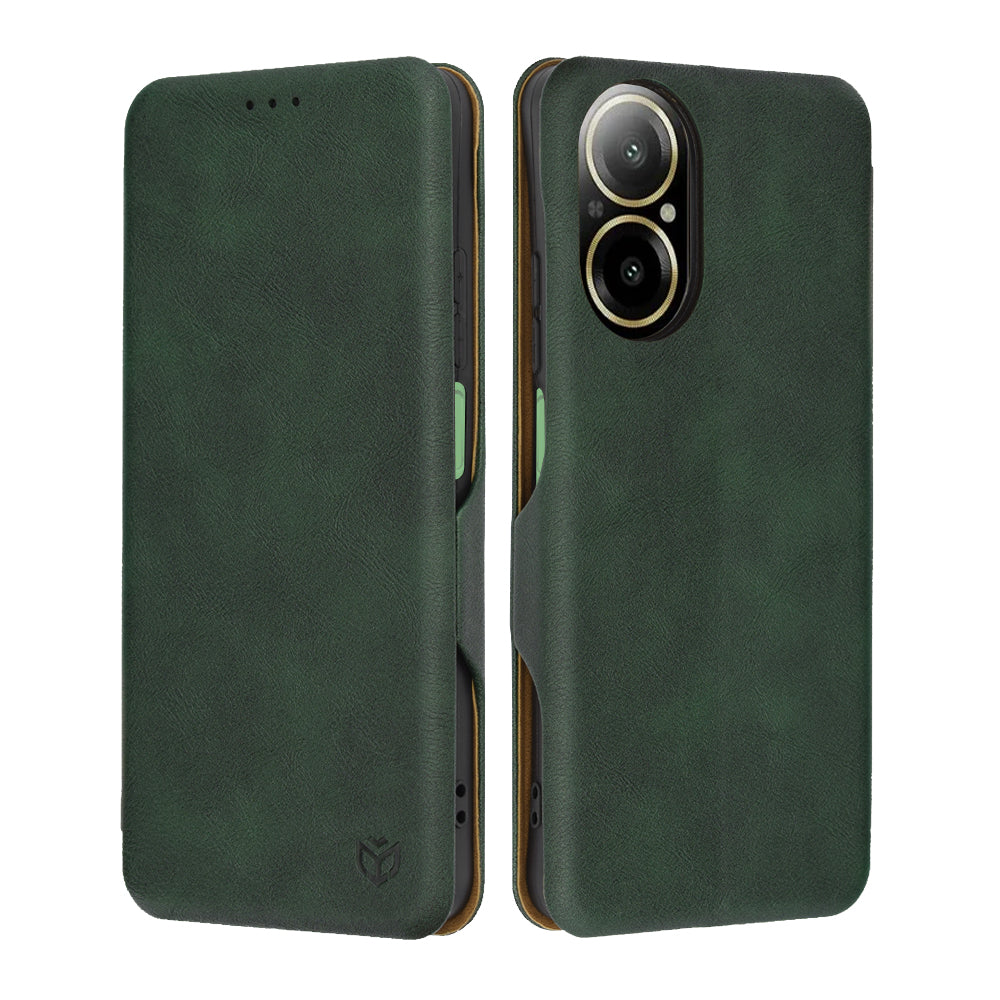 Coque pour Realme C67 4G, Techsuit, Safe Wallet Plus, Vert