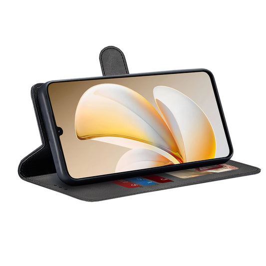 Hülle für Realme Note 70T, Techsuit, Diary Book, Schwarz