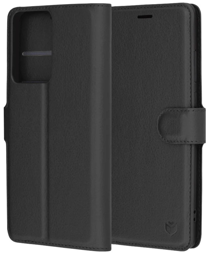 Coque pour Samsung Galaxy A56 A566, Techsuit, Leather Folio, Noire